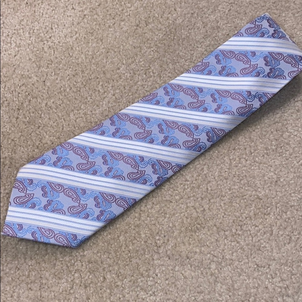 Rowaywa necktie - white/blue/purple